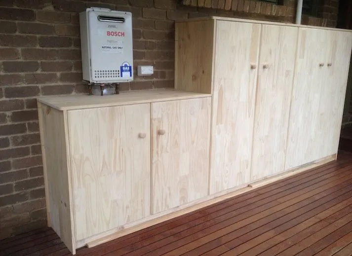 Outdoor storage cupboards