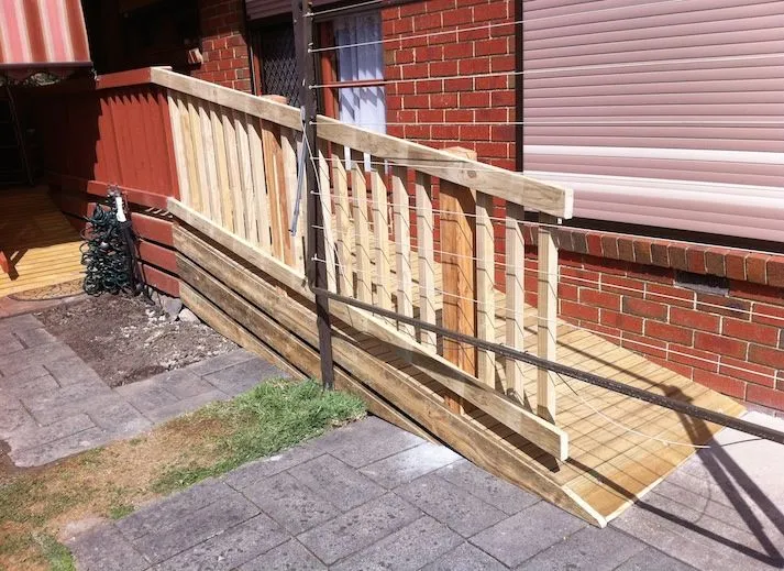 Balustrade and ramp