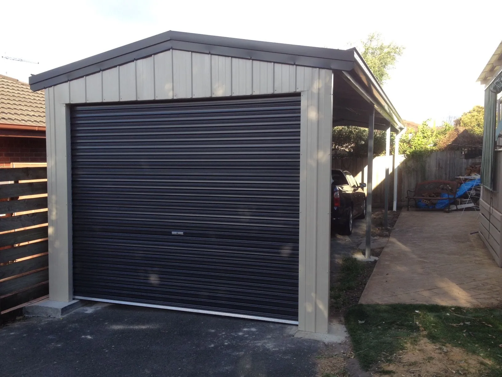 Garage with roller door